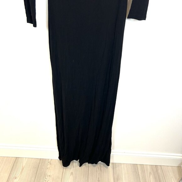 NEW BUMPSUIT The Off The Shoulder Maternity Maxi Dress Front Slit in Black Large - Picture 9 of 10